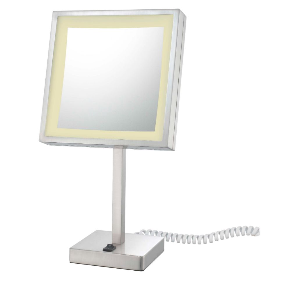 Aptations 71273 Single-Sided LED Square Free Standing Mirror Plug In